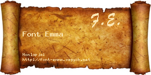 Font Emma névjegykártya