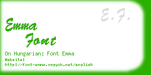 emma font business card